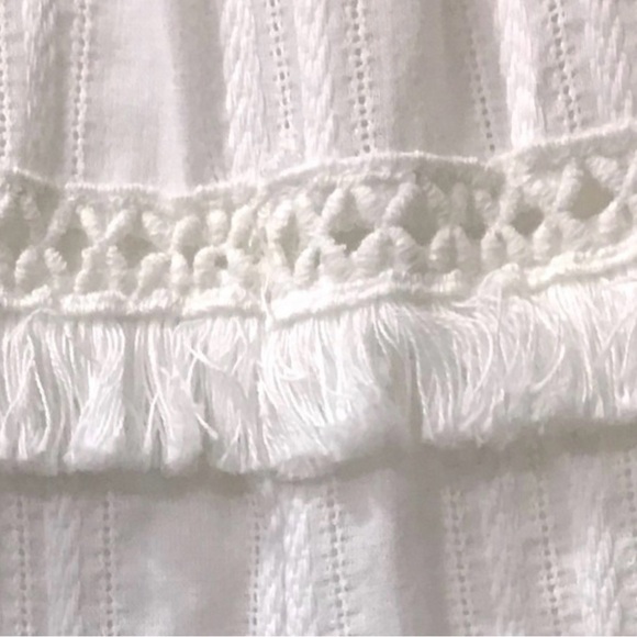 Ellison White Tiered Eyelet Midi Dress - Picture 2 of 10